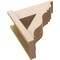 Ekena Millwork 8-in W x 20-in D x 20-in H Funston Trad Rough Cedar Woodgrain TimberThane Outlooker, Primed Tan OUTUR080X20X20FST04RCPR - alternate 3